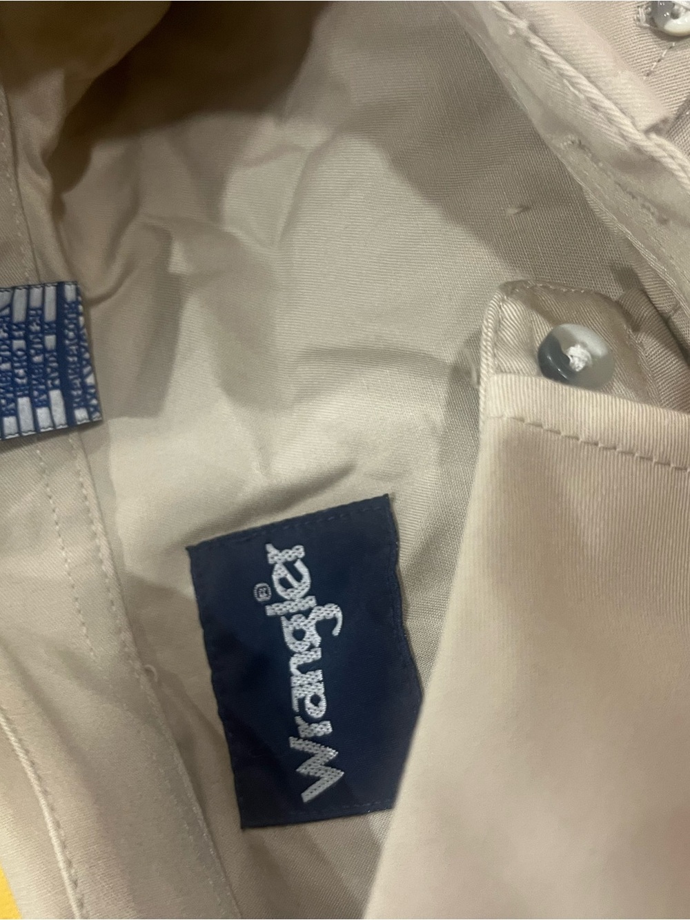 Wrangler Beige Button-Down Casual Shirt - Picture 3 of 4